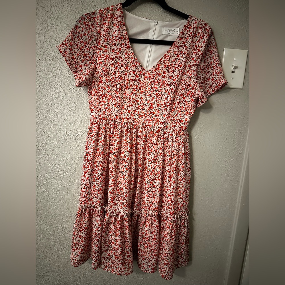 Pink Lily x Living My Best Style floral dress with pockets